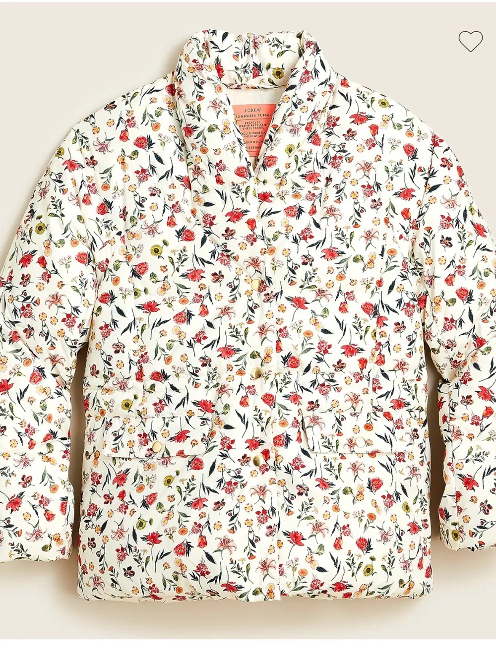 J. Crew Alps puffer jacket with PrimaLoft® in vintage floral - Picture 1 of 11